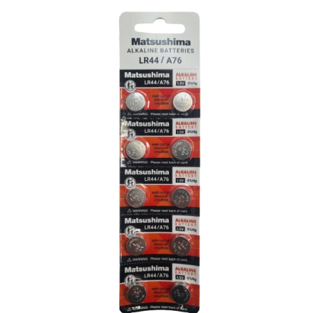 LR44 AG13 GP76A L1154 A76 V13GA Blister de 10 pilas